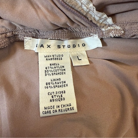 Max Studio Mauve Cream Lace Babydoll Dress Size Large Women’s - Picture 6 of 14